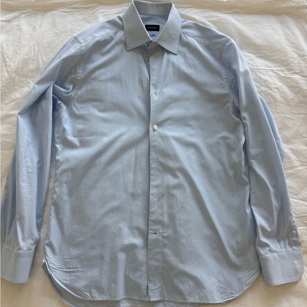 Ermenegildo Zegna Button Down shirt, blue, size 16 neck, excellent condition